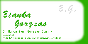 bianka gorzsas business card