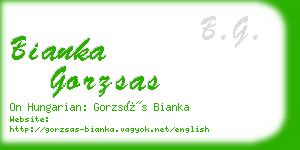 bianka gorzsas business card